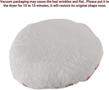 SHENGOCASE 2-Pack 15“ round Soft Cat Kneading Pillow Cushion Bed for Cat Small Dog House Perch Shelf, Pad Padding for Cage Kennel2