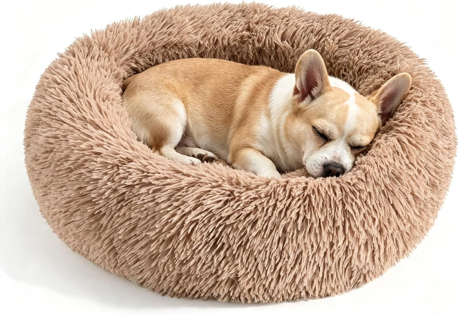 calming-donut-dog-and-cat-bed-for-indoor-cats-anti-anxiety-round-fluffy-soft-washable-small-pet-bed-for-puppy-and-kitten-warming-comfortable-luxury-anti-slip-waterproof-mute-base-20in-gray