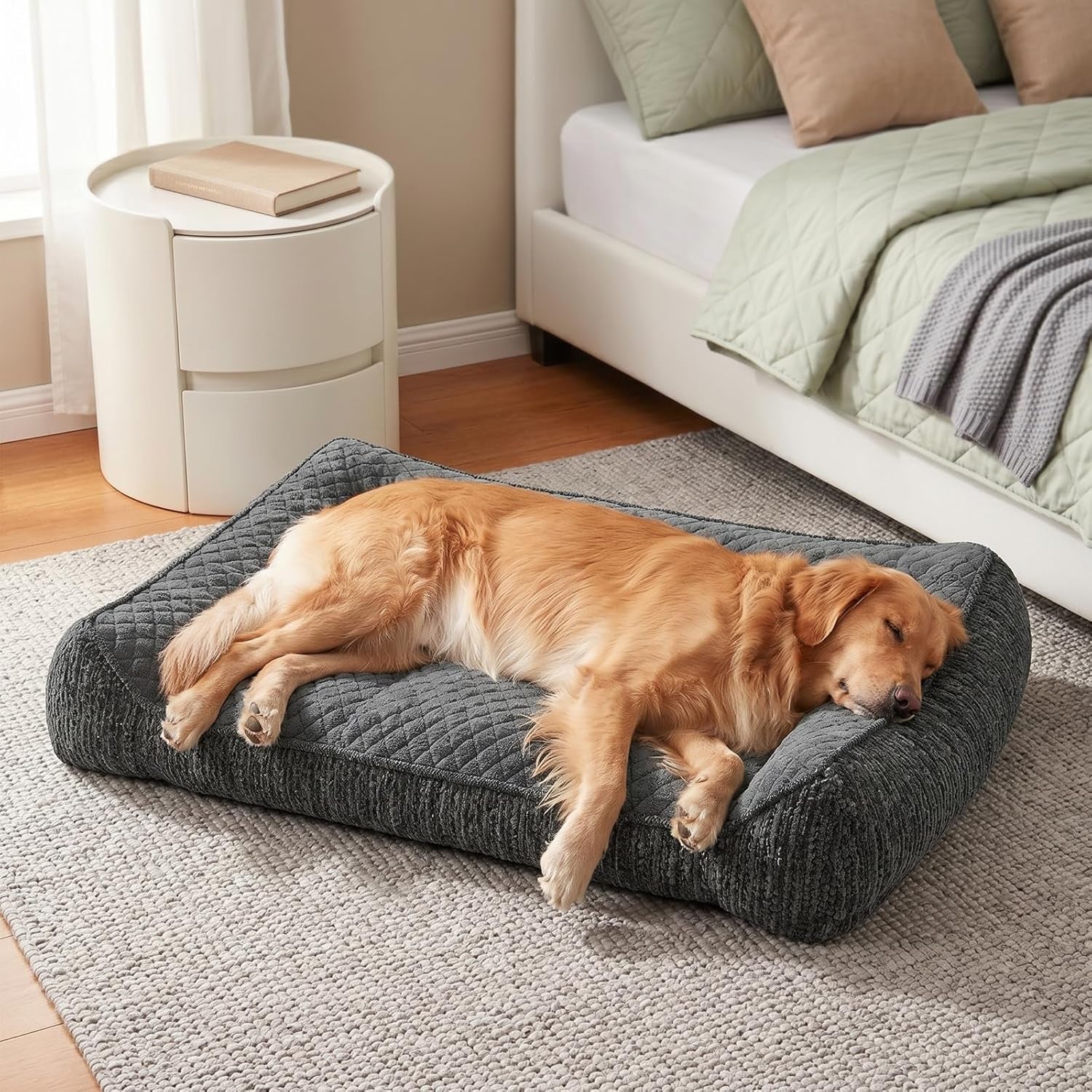 joejoy-xl-orthopedic-dog-bed-for-large-dogs-extra-thick-foam-pet-bed-sofa-bolster-sides-large-sized-dog-couch-bed-with-removable-washable-cover-non-slip-bottom-grey-42x30