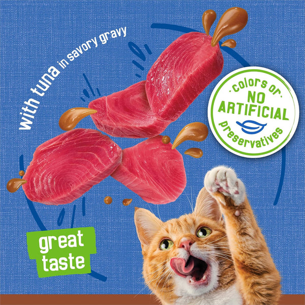 Purina Friskies Wet Cat Food Pate, Extra Gravy with Tuna - (Pack of 24) 5.5 Oz. Cans4