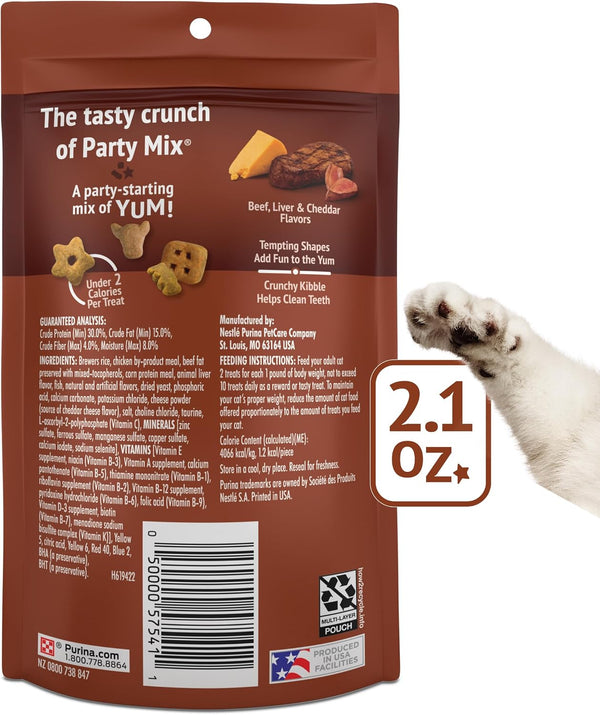 Purina Friskies Cat Treats, Party Mix Wild West Crunch - (Pack of 10) 2.1 Oz. Pouches7
