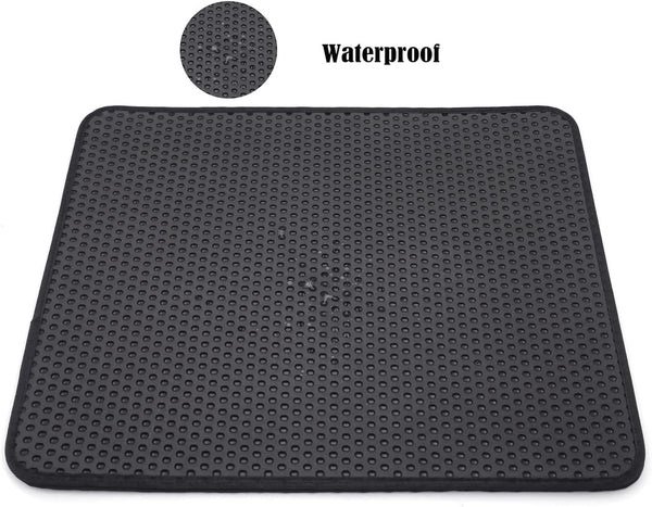 XKMT- Animal Pet Supplies Cats Litter & Housebreaking 75X58 Black Cat Litter Mat Double Layer Pad Trapper Folding Pad EVA Foam Rubber6