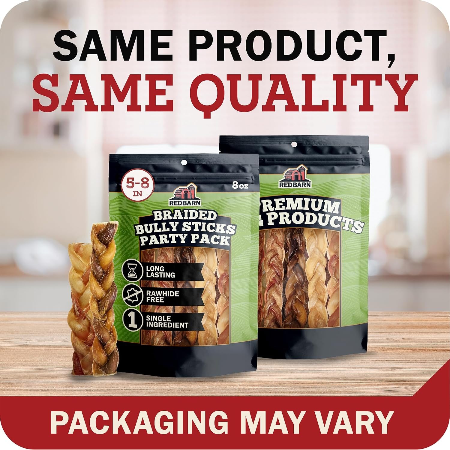 redbarn-pet-products-all-natural-5-8-braided-bully-sticks-for-small-large-dogs-healthy-long-lasting-beef-chews-variety-party-pack-single-ingredient-low-odor-rawhide-free-8-oz-bag
