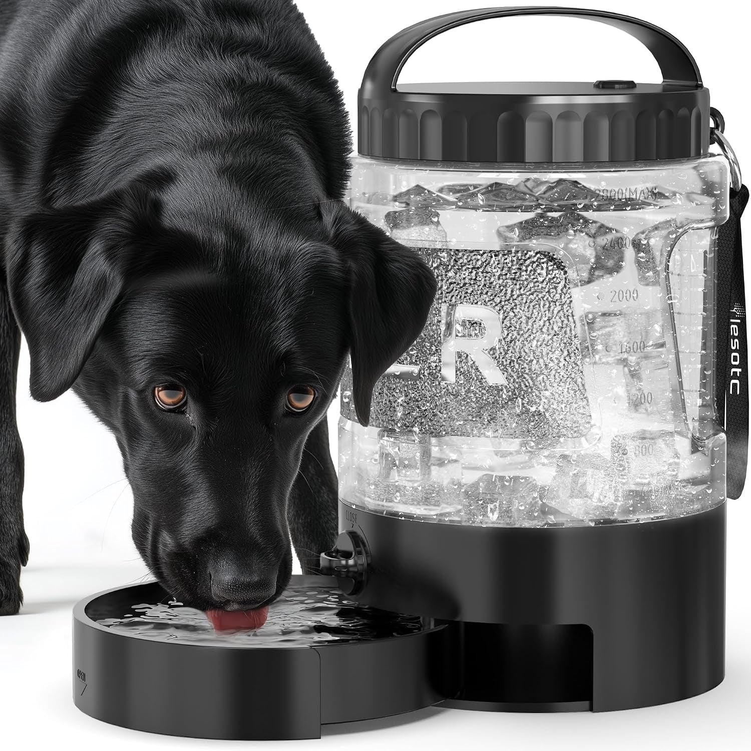 lesotc-portable-dog-water-bowl-dispenser-77oz-travel-water-bottle-with-pop-out-drinking-bowl-no-spill-design-for-camping-hiking-car-rides-keep-your-dog-hydrated-anywhere-black