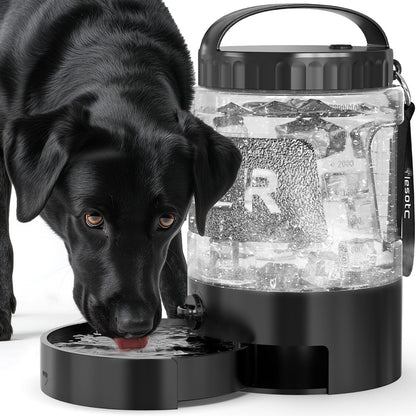 Lesotc Portable Dog Water Bowl Dispenser - 77Oz Travel Water Bottle with Pop-Out Drinking Bowl, No-Spill Design for Camping, Hiking & Car Rides - Keep Your Dog Hydrated Anywhere, Black10