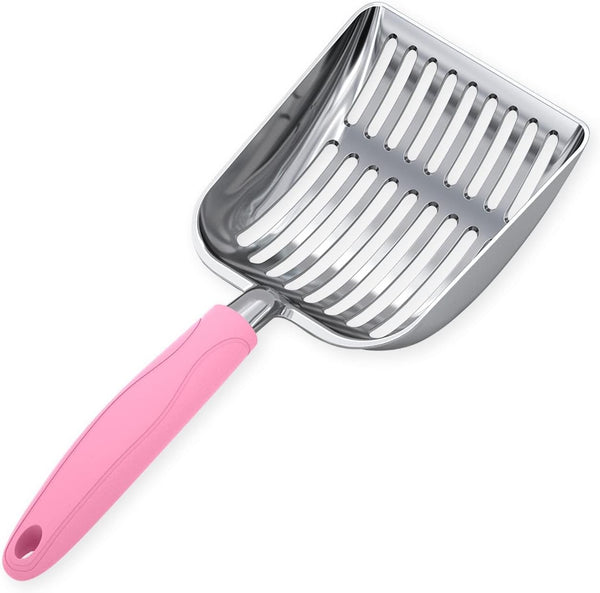 Wepet Cat Litter Scoop, Aluminum Alloy Sifter, Kitty Metal Scooper, Deep Shovel, Long Handle, Poop Sifting, Kitten Pooper Lifter, Durable, Heavy Duty, for Litter Box14