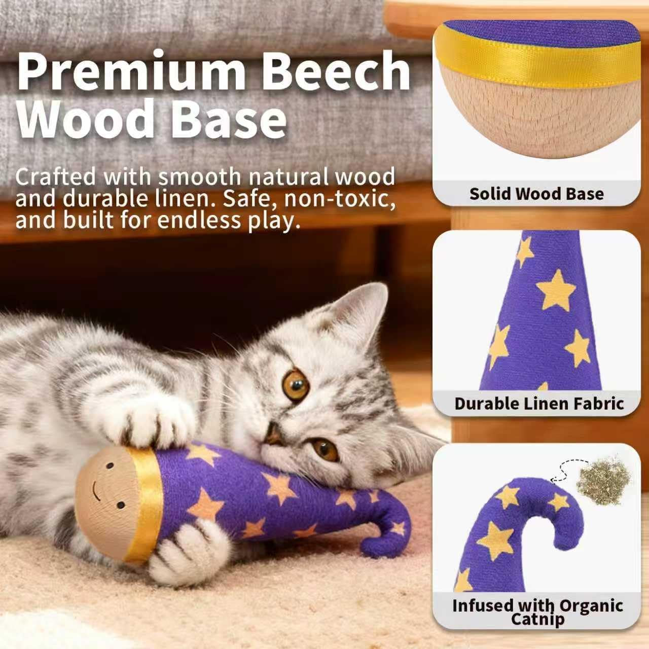lulus-world-solid-wood-wobbler-cat-toy-with-catnip-for-cats-cat-punching-bag-360-irregular-motion-noiseless-physical-drive-hardwood-construction-rounded-finish