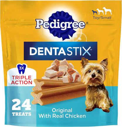 Pedigree Dentastix Small & Toy Breed Dog Dental Treats, Fresh, 102 Count | Triple Action Dental Care, Reduces Tartar, Cleans Teeth, Freshens Breath, for Dogs 7-22 Lbs, No Added Sugar/Fillers23
