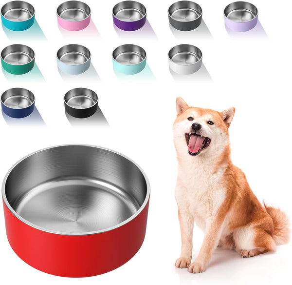 WENBOKMIN Dog Bowl, Stainless Steel Food and Water Bowl, 40Oz, Blue | Non Slip Quiet Bottom, Easy to Clean, Dishwasher Safe7
