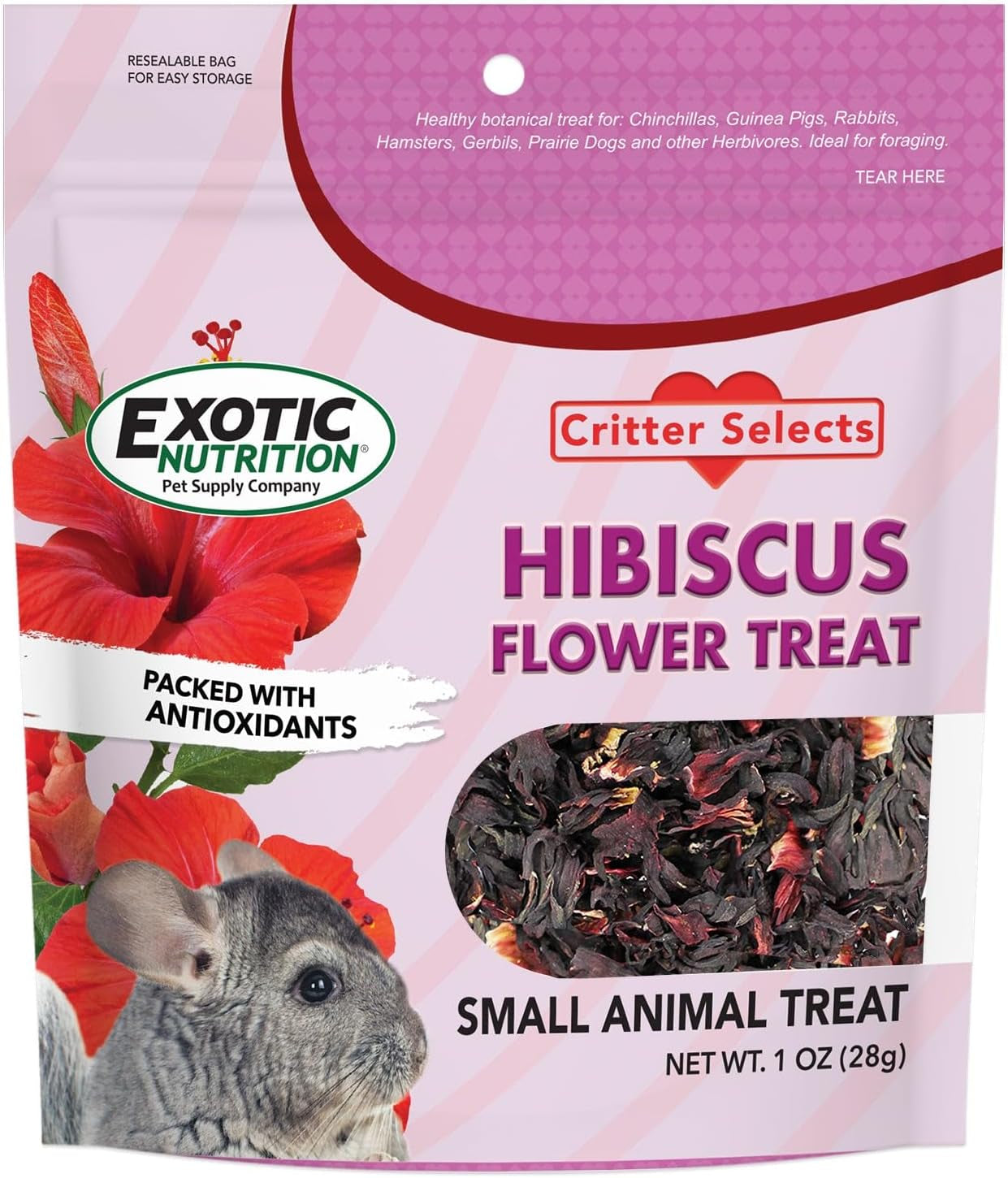 hibiscus-flower-treat-1oz-healthy-natural-dried-flower-herbivore-treat-chinchillas-guinea-pigs-rabbits-prairie-dogs-degus-hamsters-rats-squirrels-sugar-gliders-other-small-pets