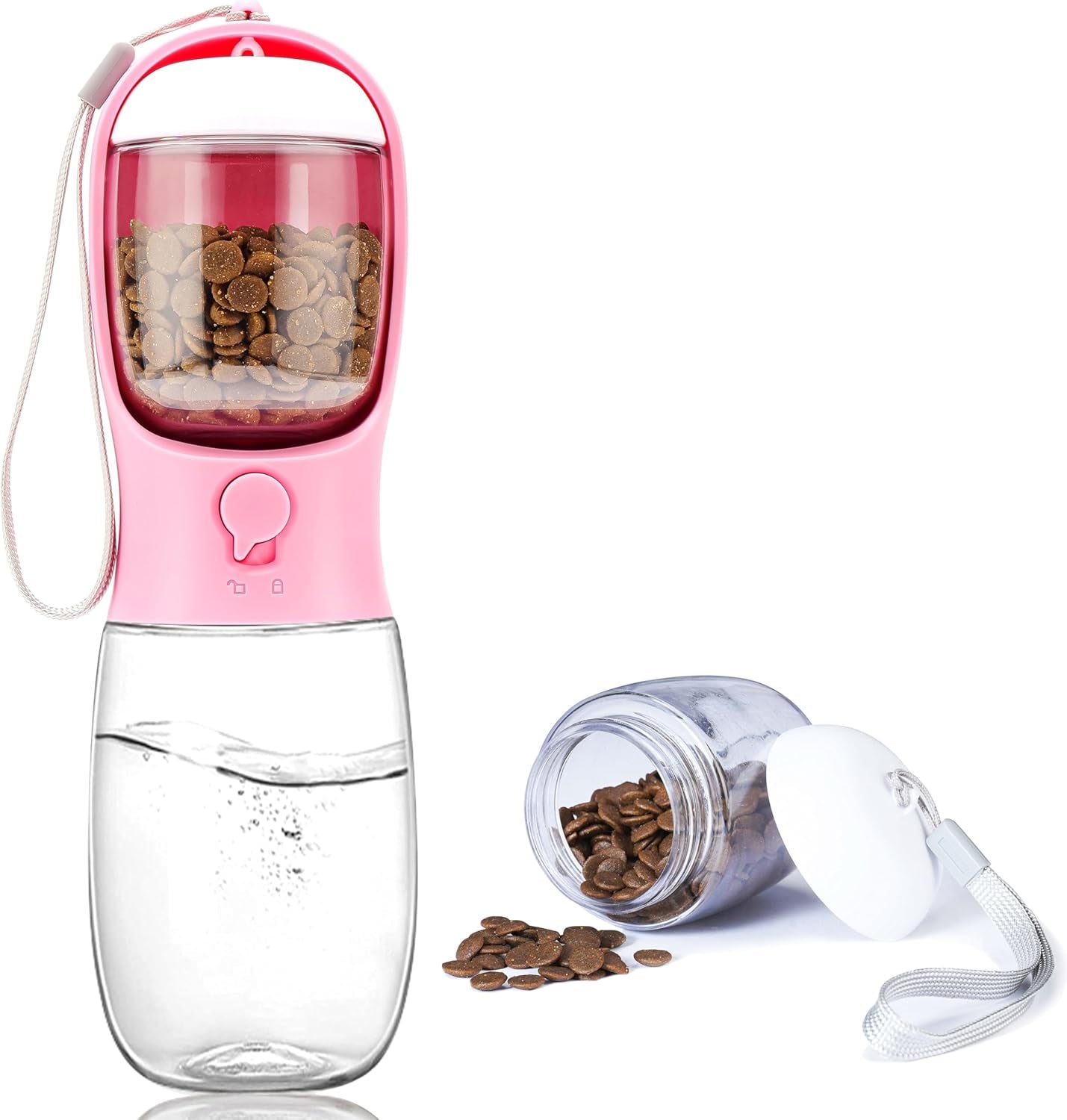 dog-water-bottle-with-food-container-portable-leak-proof-pet-water-dispenser-for-walking-hiking-travel-puppy-essentials-accessories-for-small-large-dogs-dog-gifts-10oz-15oz-19oz