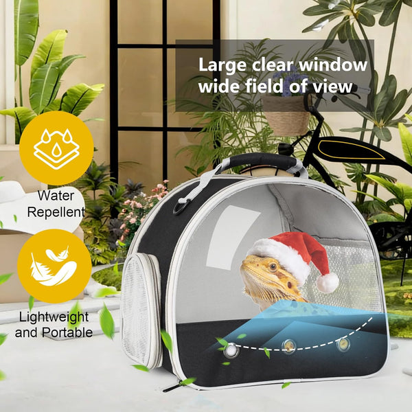 Bearded Dragon Travel Carrier,Lizards Carrier, Small Animal Travel Carrier for Sugar Glider Hedgehog Rat Parrot Bird Guinea Pig, Portable Guinea Pig Travel Bag for 26