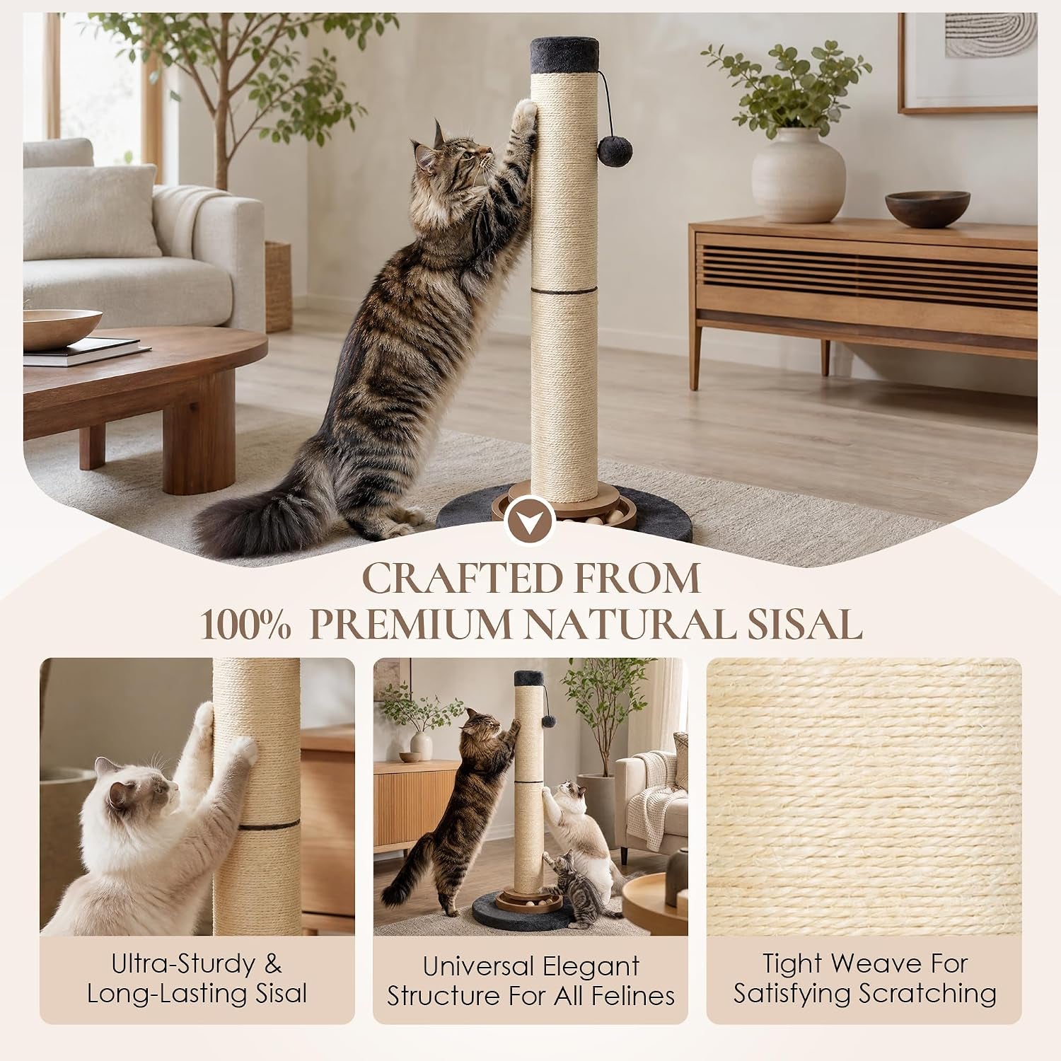 heavy-duty-cat-scratching-post-35-inch-tall-cat-scratcher-cat-tree-tower-with-hanging-ball-for-indoor-cats-adults-sisal-scratching-post-with-toys