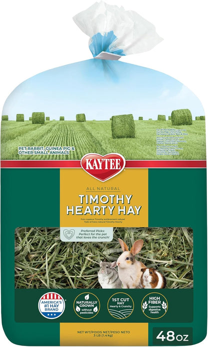 Kaytee Timothy Hearty Hay for Guinea Pigs, Rabbits & Other Small Animals, 48 Oz1