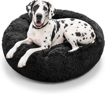 JOLLYVOGUE Small Dog Bed, Calming Soft Anti-Anxiety Donut Cat Bed, Washable round Fluffy Cushion for Small and Medium Pets (20")57