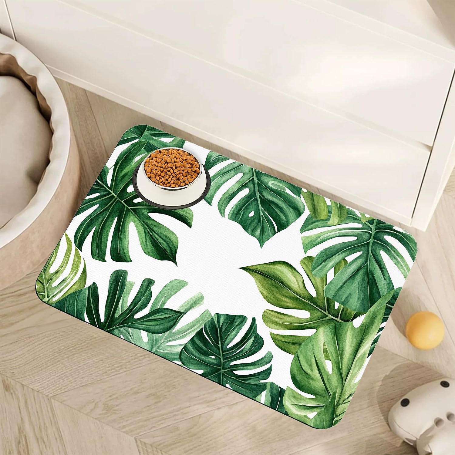 fish-boho-dog-food-mat-for-floors-ocean-absorbent-quick-dry-pet-feeding-mat-cat-dog-bowl-mats-for-food-and-water-non-slip-pet-accessories-supplies-12x20