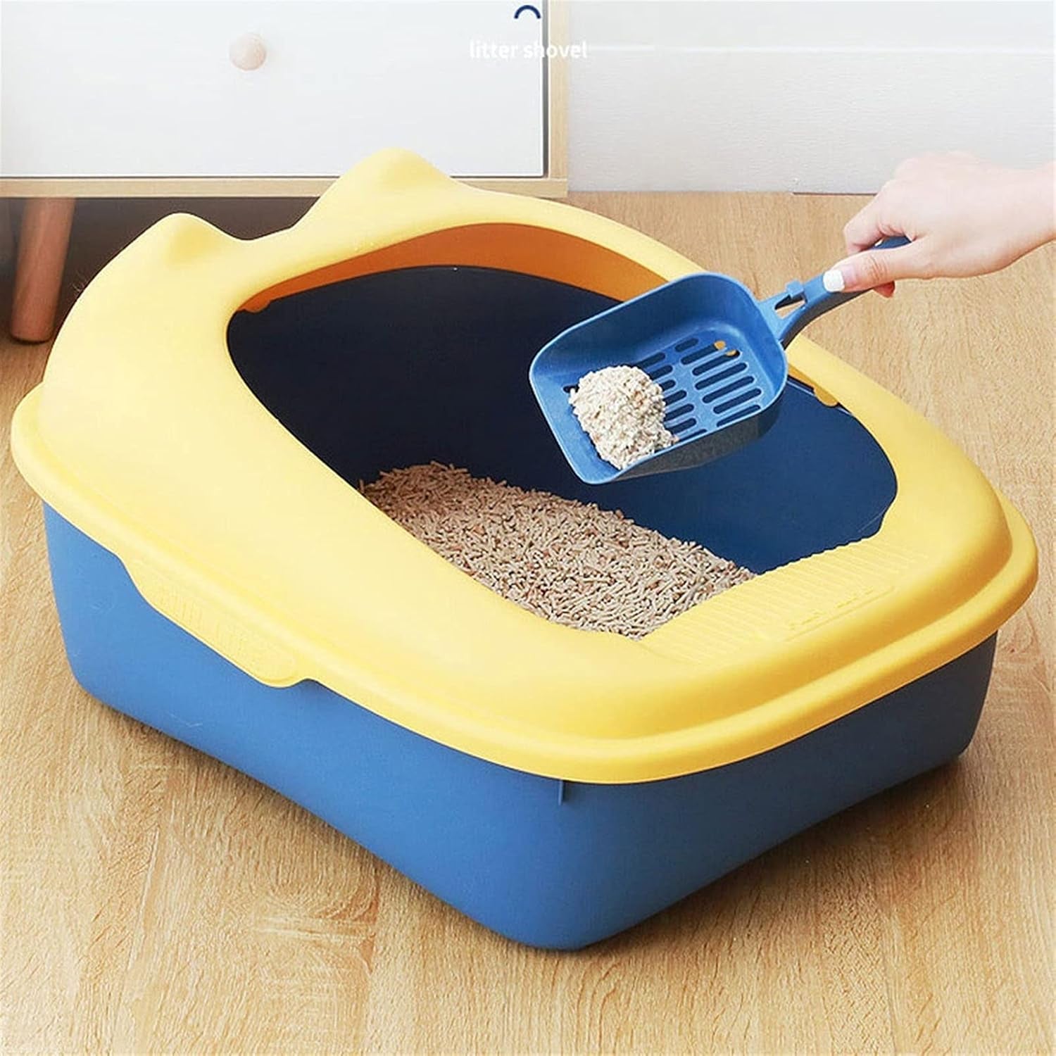 dog-potty-training-toilet-oversized-cat-litter-tray-detachable-frame-with-shovel-no-overflow-box-with-bright-plastic-surface-treatment-no-sprinkler-toileta