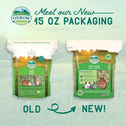 Oxbow Oat Hay, Rabbit & Guinea Pig Hay, High Fiber for Digestive Health, Grown in the USA, Veterinarian Recommended Small Pet Supplies, for Rabbits, Guinea Pigs, & Chinchillas, 15 Oz. | Oxbow Oat Hay, Bunny Hay for Rabbits, Guinea Pigs, Bunnies and Chinchillas, Hand-Sorted, De-Dusted, Made in USA3