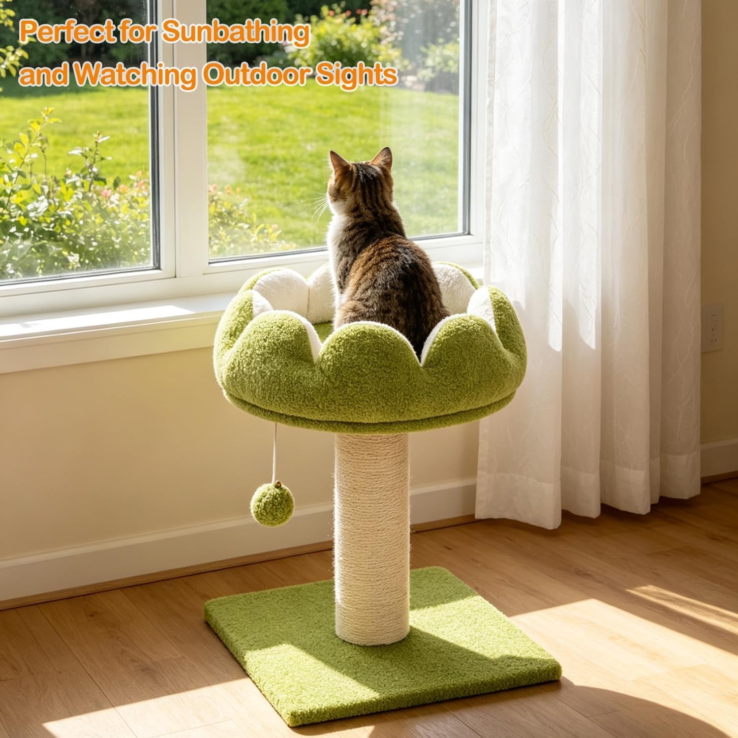 flower-cat-scratching-post-for-indoor-cats-scratcher-with-bed-comfortable-removable-perch-cute-cat-tree-with-dangling-ball-sisal-scratching-post-simple-assembly-stability