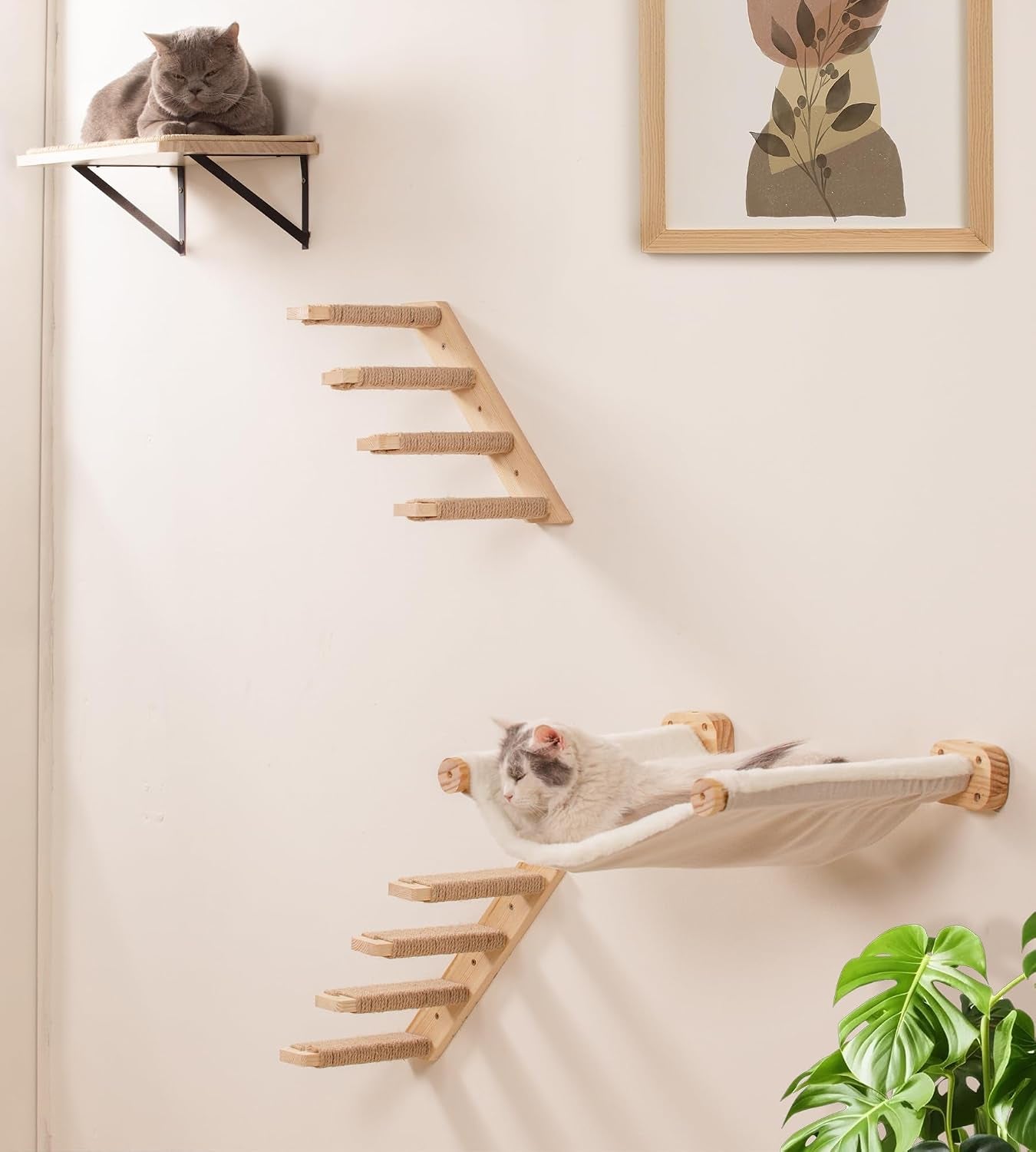 cat-wall-hammock-dual-sided-cat-wall-bed-with-canvas-plush-fabric-for-all-seasons-wall-mounted-shelf-for-large-cats-modern-perches-for-lounging-napping