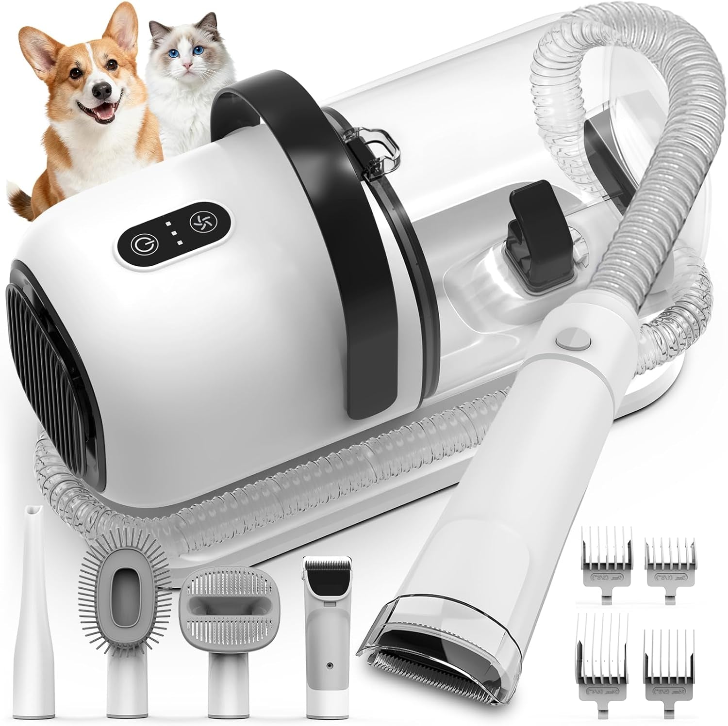 fixr-dog-grooming-vacuum-all-in-one-pet-grooming-kit-with-hair-clipper-shedding-brush-low-noise-12-000pa-dog-hair-remover-vacuum-pet-groomer-set-with-cleaning-brushes-pg01