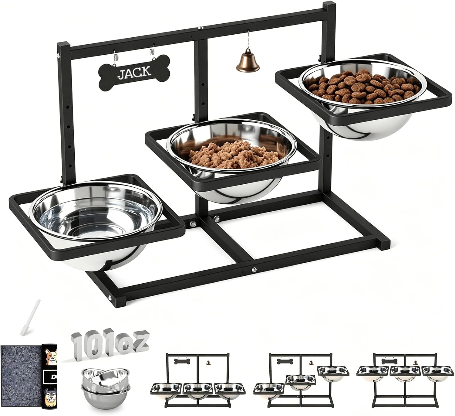 elevated-dog-bowls-with-slow-feeder-for-large-dogs-adjustable-raised-stand-with-2-stainless-steel-bowls-spill-proof-mat-non-slip-dog-feeder-for-large-medium-dogs-black