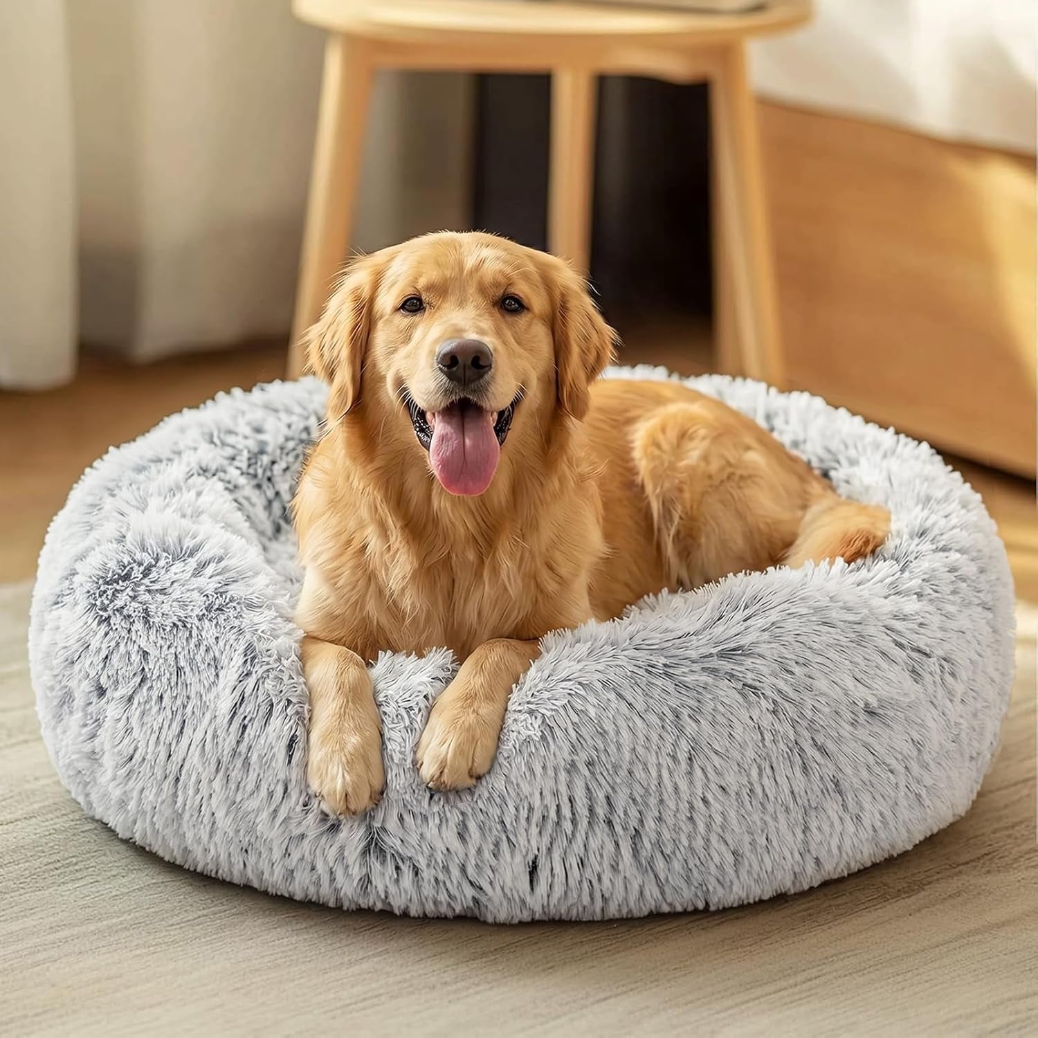 jollyvogue-small-dog-bed-calming-soft-anti-anxiety-donut-cat-bed-washable-round-fluffy-cushion-for-small-and-medium-pets-20