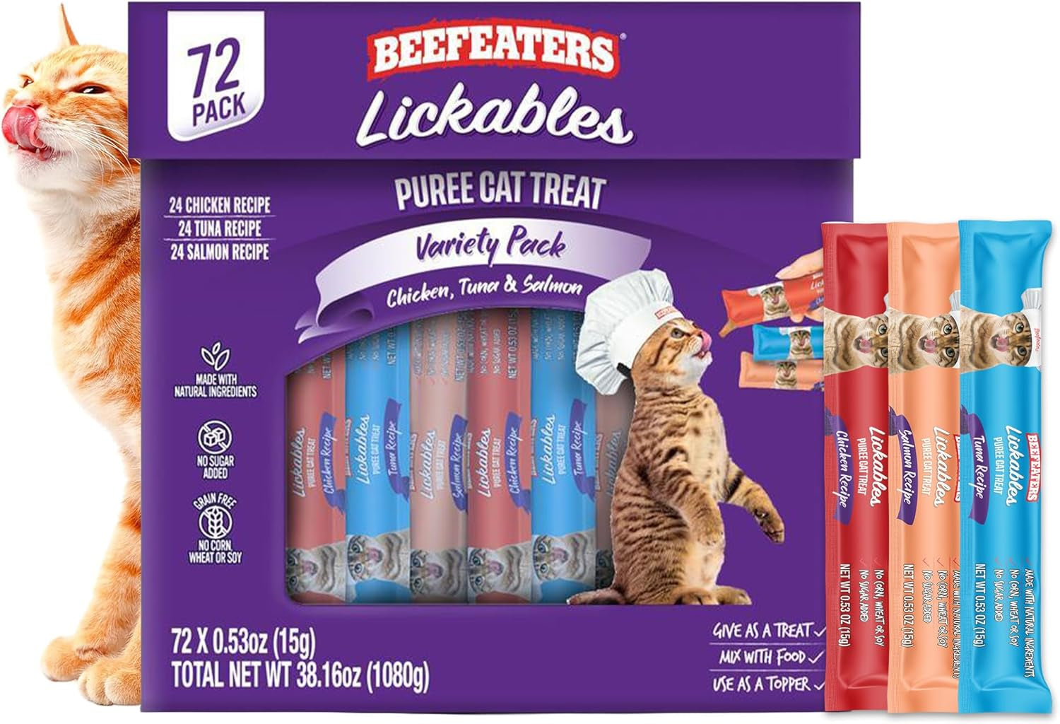 beefeaters-lickable-cat-treats-48-count-puree-squeeze-up-tubes-variety-pack-salmon-tuna-chicken-grain-free-taurine-enriched-high-moisture-for-picky-eaters-cat-treat-topper-or-snack