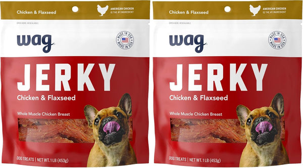 Amazon Brand – Wag Whole Muscle Chicken Jerky Dog Treats, 1 Lb, Made in USA8