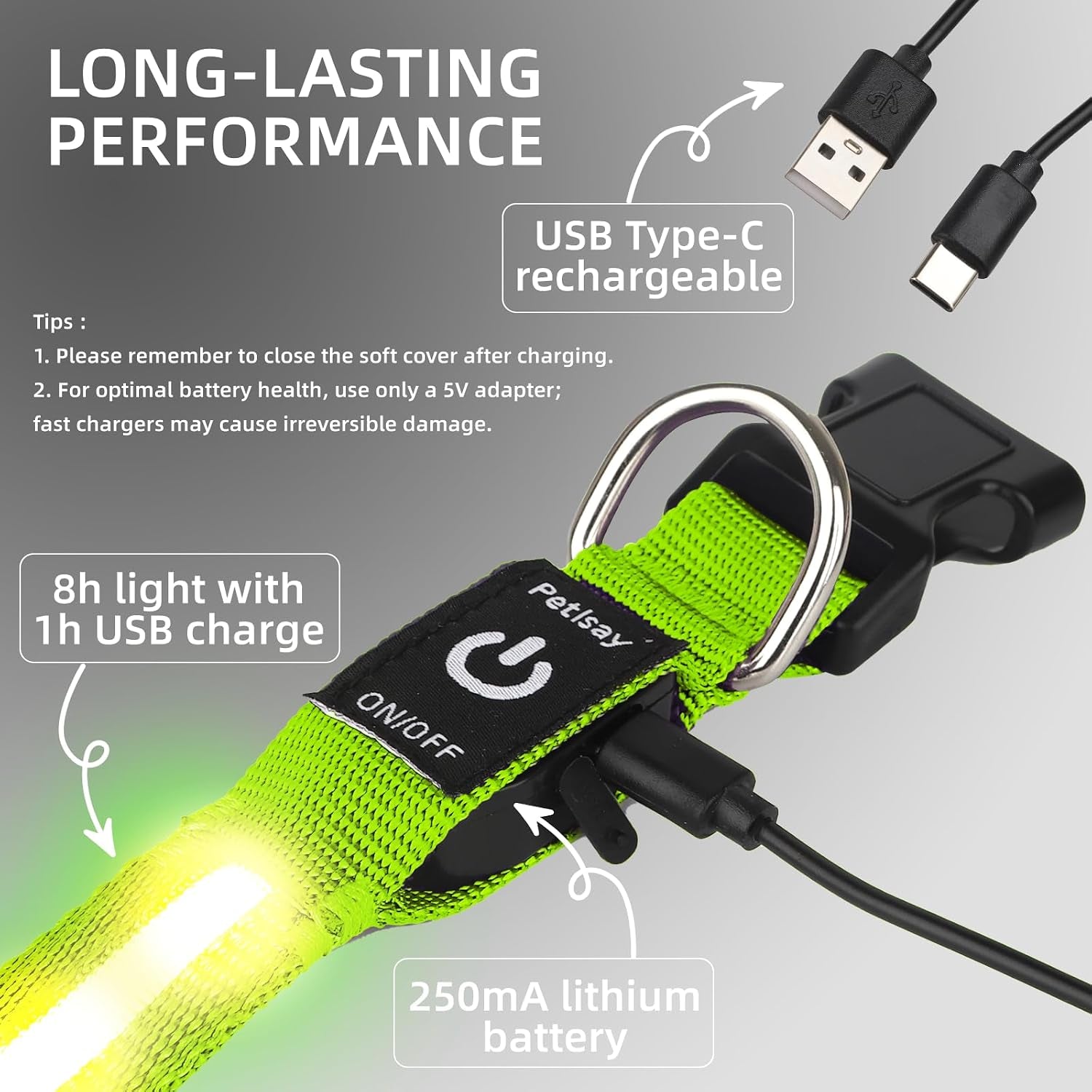 super-bright-led-dog-collar-waterproof-light-up-collarsgreen-medium-lighted-dog-collar-with-adjustable-fit-soft-nylon-comfort-usb-c-rechargeable-glow-in-the-dark-visibility-for-night-walks