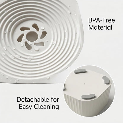 No Spill Dog Water Bowl, 45Oz Slow Water Feeder with Floating Disk & Safety Foam, Anti-Splash Pet Water Dispenser, Mess-Free Elevated Design, Durable PP Material for Home, Car & Travel6
