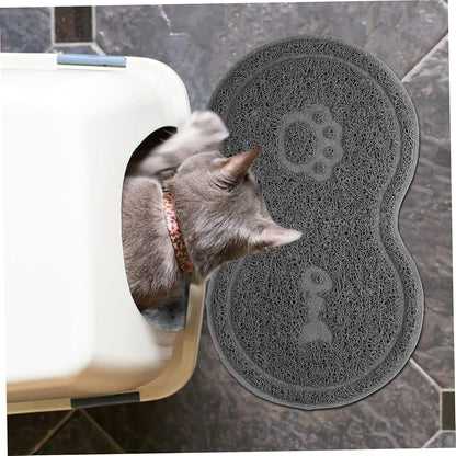 Pet Placemats for Food Water Cat Litter Mat Non Mat for Pets Grey Sturdy Easy to Maintain4