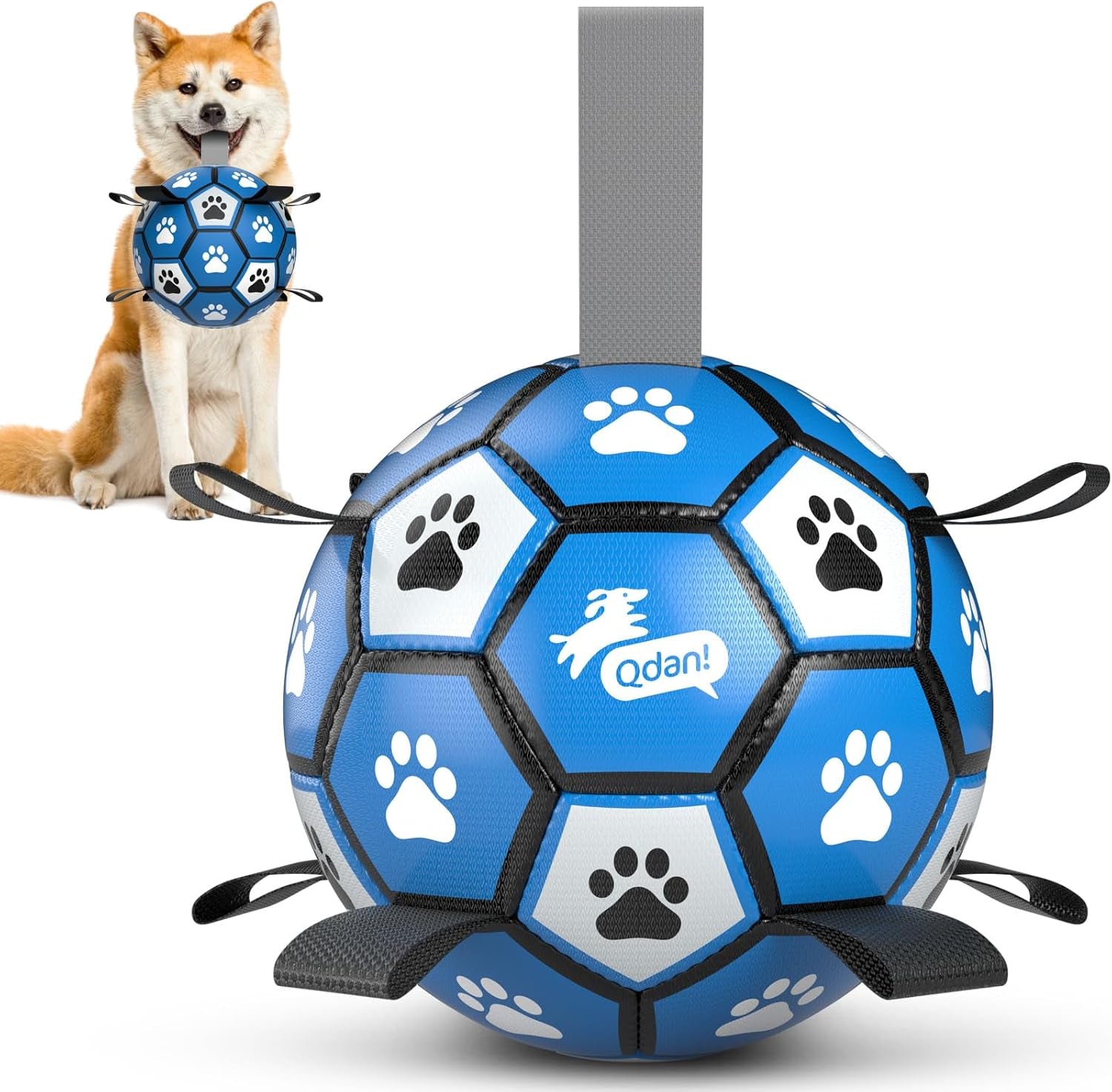 qdan-dog-balls-6-inch-dog-soccer-ball-with-straps-herding-balls-for-dogs-outdoor-dog-toys-balls-for-20-40-lb-dogs-puppy-ball-to-keep-them-busy-dog-pool-water-play-toy-puppy-birthday-gifts