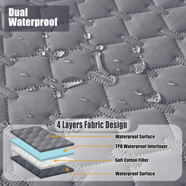 Smiry Waterproof Dog Bed Cover Blanket, Reversible Pet Blanket | Soft Reversible, Washable Leakproof Cats Dogs Couch Cover for Sofa, Couch, Furniture (30X70 Inch)2