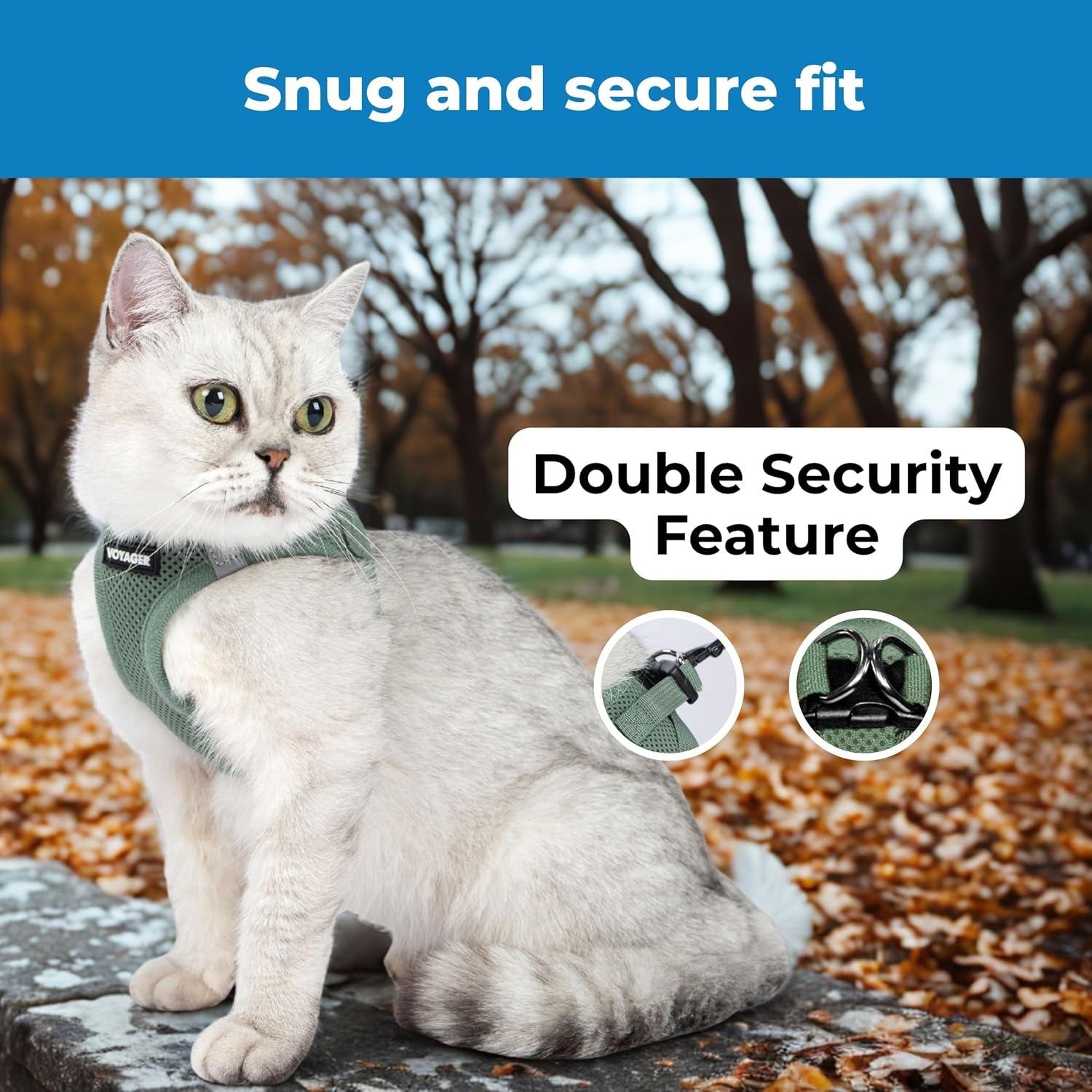voyager-step-in-pet-harness-all-weather-mesh-adjustable-step-in-harness-for-cats-and-dogs-by-best-pet-supplies-307-set-moss-green-m