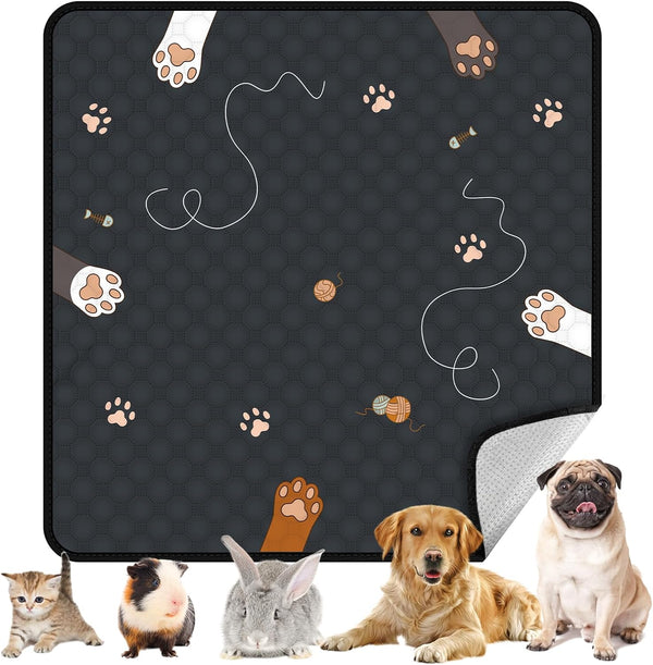 2-Pack Guinea Pig Cage Liner, 24" X 47" Reusable Guinea Pig Bedding Washable Absorbent Pee Pads for Dogs Rabbit Chinchilla Hamster, Leakproof & anti Slip31