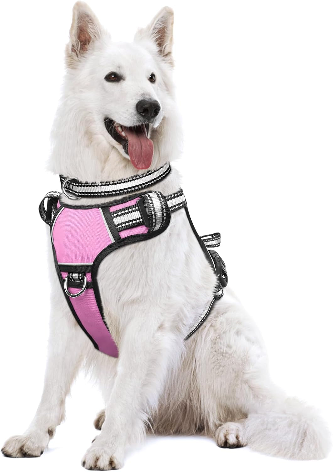 dog-harness-no-pull-pet-harnesses-with-dog-collar-adjustable-reflective-oxford-outdoor-vest-front-back-leash-clips-for-small-medium-large-extra-large-dogs-easy-control-handle-for-walking