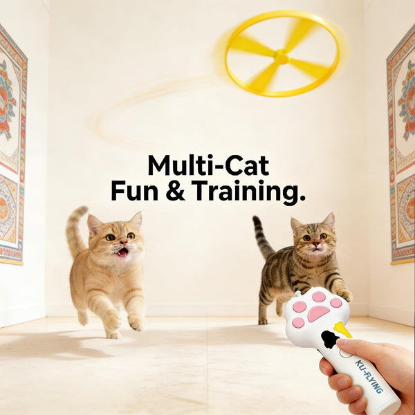 Cat Fetch Toy Launcher with 10 Soft & Flexible Discs, Cat Toys for Indoor Cats, LED Glowing Launcher, Electric Interactive Kitten Toy for Hunting & Exercise, USB Rechargeable5
