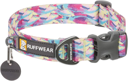 Ruffwear, Front Range Dog Collar, Adjustable Tubelok Webbing, Lightweight, Side Release Buckle, Aluminum V-Ring, Durable for Everyday Use, River Rock Green, 14"-20"13
