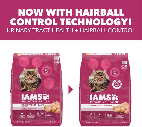 IAMS Proactive Health Urinary Tract Health Dry Cat Food, Chicken, 22 Lb | Veterinarian-Recommended, Real Chicken #1 Ingredient, Reduces Urinary Ph, Antioxidants, Antioxidants for Immune Support8