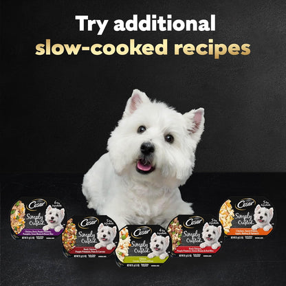 Cesar Simply Crafted Wet Dog Food Toppers, Chicken, 1.3 Oz, 10 Count | Real Chicken #1 Ingredient, No By-Products or Artificial Flavors, Slow-Cooked, Easy to Digest, Single-Serve Tubs8
