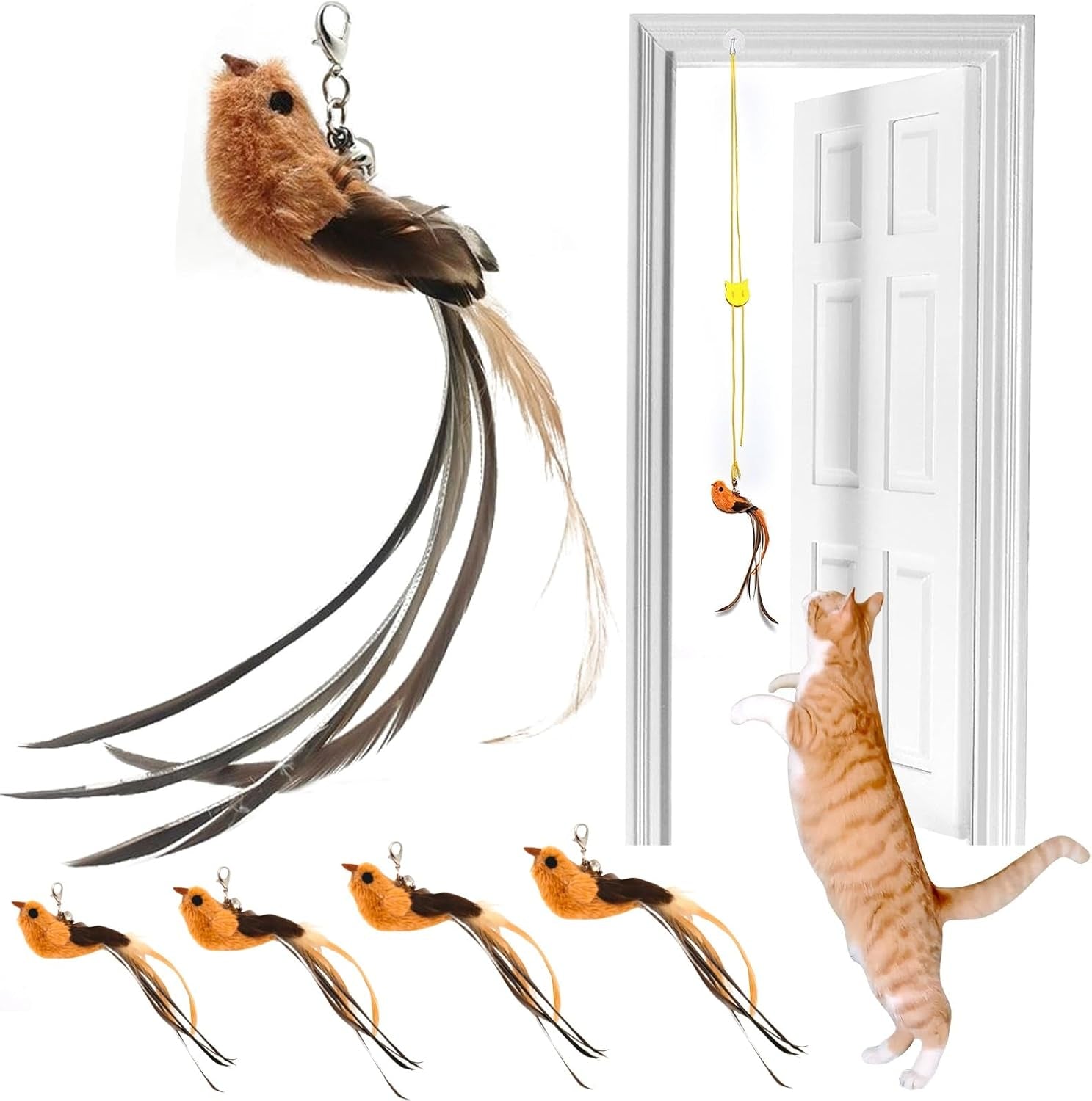 12-pack-cat-wand-feather-toy-refills-with-bells-natural-feather-replacement-for-interactive-teaser-toys-colorful-wand-attachments-durable-and-safe-cat-toy-accessories-for-exercise-and-play