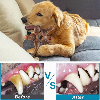 NEZIN Dog Toys for Aggressive Chewers, Indestructible Toys for Large Dogs, Dog Chew for Large Medium Small Breed, 3 Pack Super Chewer with Tough Nylon, Gift for Dogs4