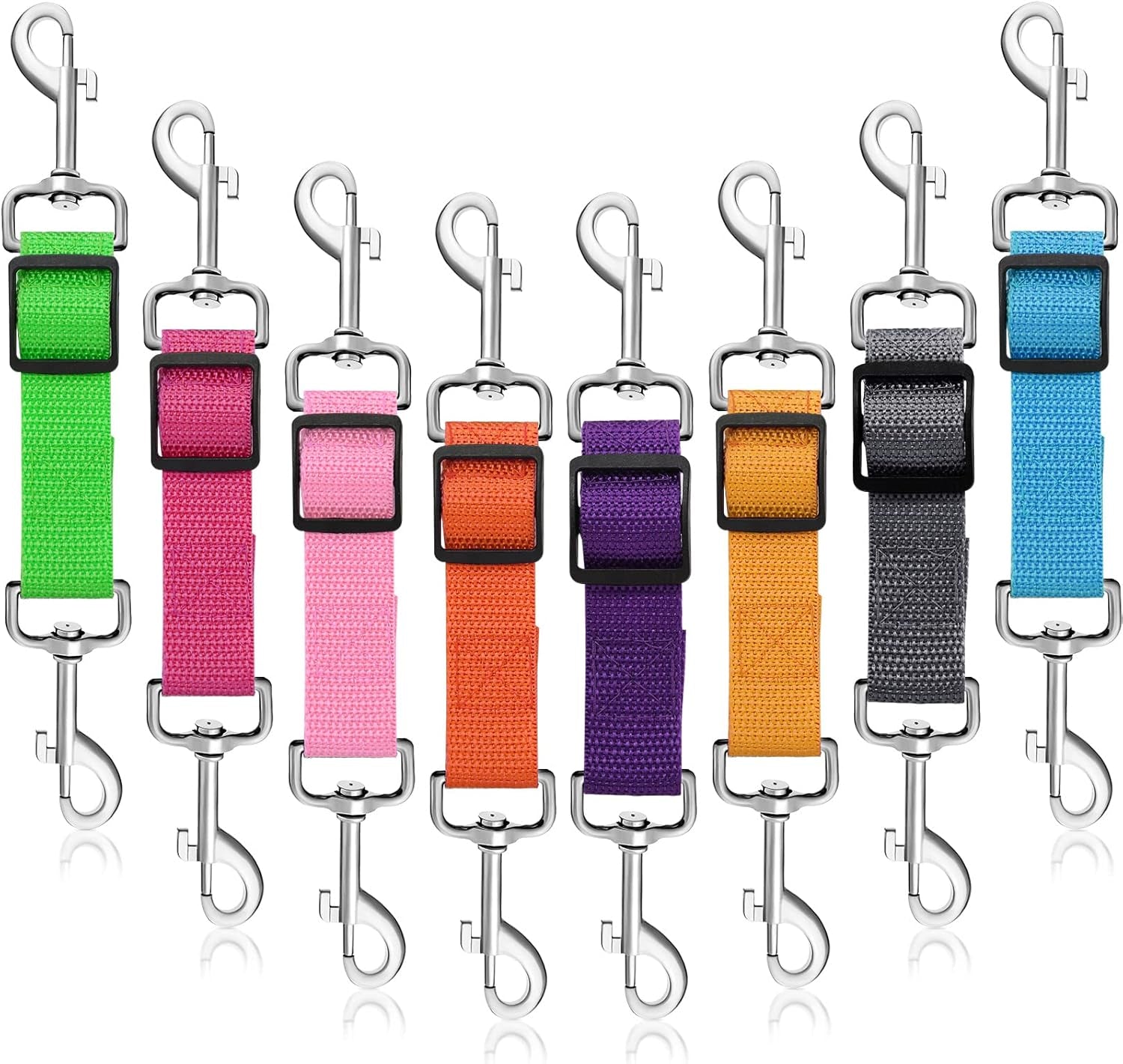 saintrygo-8-pieces-dog-collar-clip-prong-collar-safety-clip-adjustable-nylon-backup-harness-connector-double-ended-backup-clasp-for-dog-harness-petcute-colors