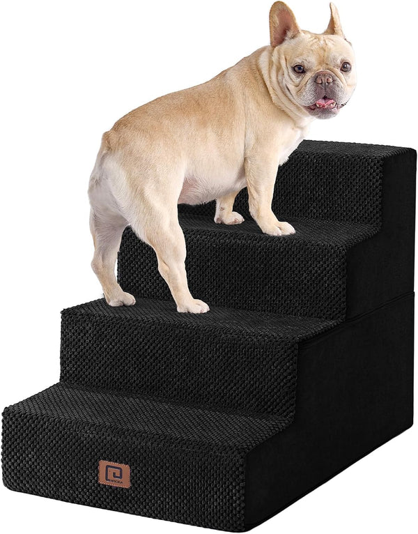 EHEYCIGA Dog Stairs for Bed 18" H, Dog 4-Steps for High Bed, Olive Green | Pet Steps for Small Dogs and Cats, Non-Slip Balanced Pet Ramp Indoor28
