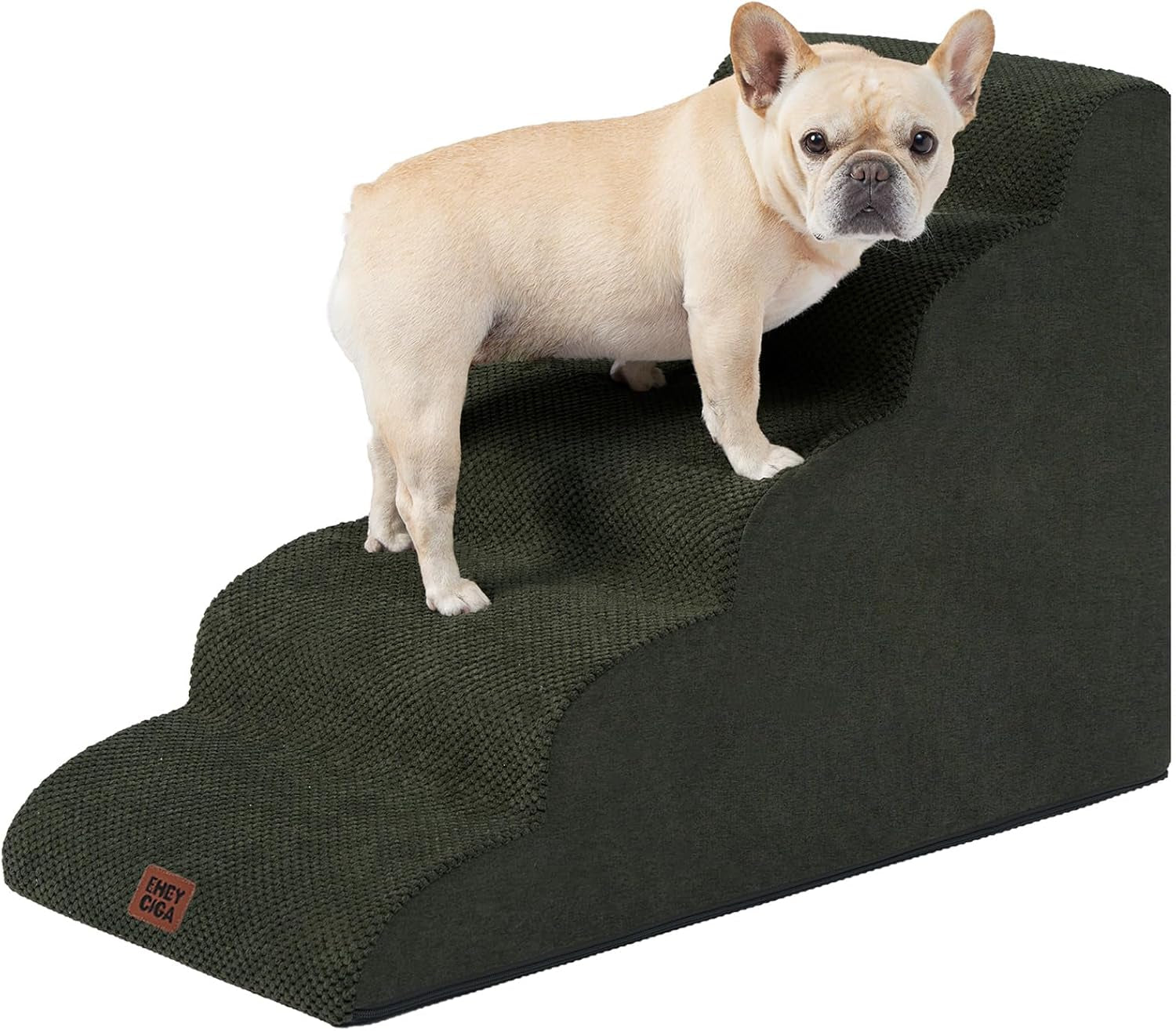 eheyciga-curved-dog-stairs-ramp-for-5-step-high-beds-22-6-h-dog-steps-33d-density-of-pure-foam-for-small-dogs-and-cats-pet-stairs-for-high-bed-climbing-non-slip-balanced-pet-step-indoor-grey