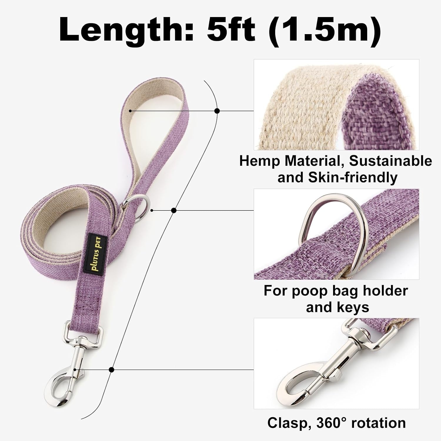 plutus-pet-cotton-hemp-dog-collar-and-leash-set-adjustable-collar-for-small-medium-and-large-dogs-heavy-duty-and-soft-on-skin-lavender-s