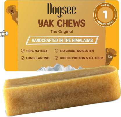 Dogsee Yak Chews for Dogs 1Lb (Medium - 6 Bars), 100% All Natural, 60% Protein, Dog Treats Medium Breed, Yak Chews Long Lasting for Aggressive Chewers, Raw Hide Free17