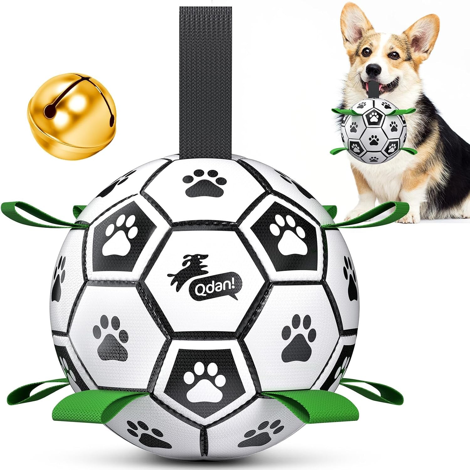 qdan-dog-balls-6-inch-dog-soccer-ball-with-straps-herding-balls-for-dogs-outdoor-dog-toys-balls-for-20-40-lb-dogs-puppy-ball-to-keep-them-busy-dog-pool-water-play-toy-puppy-birthday-gifts