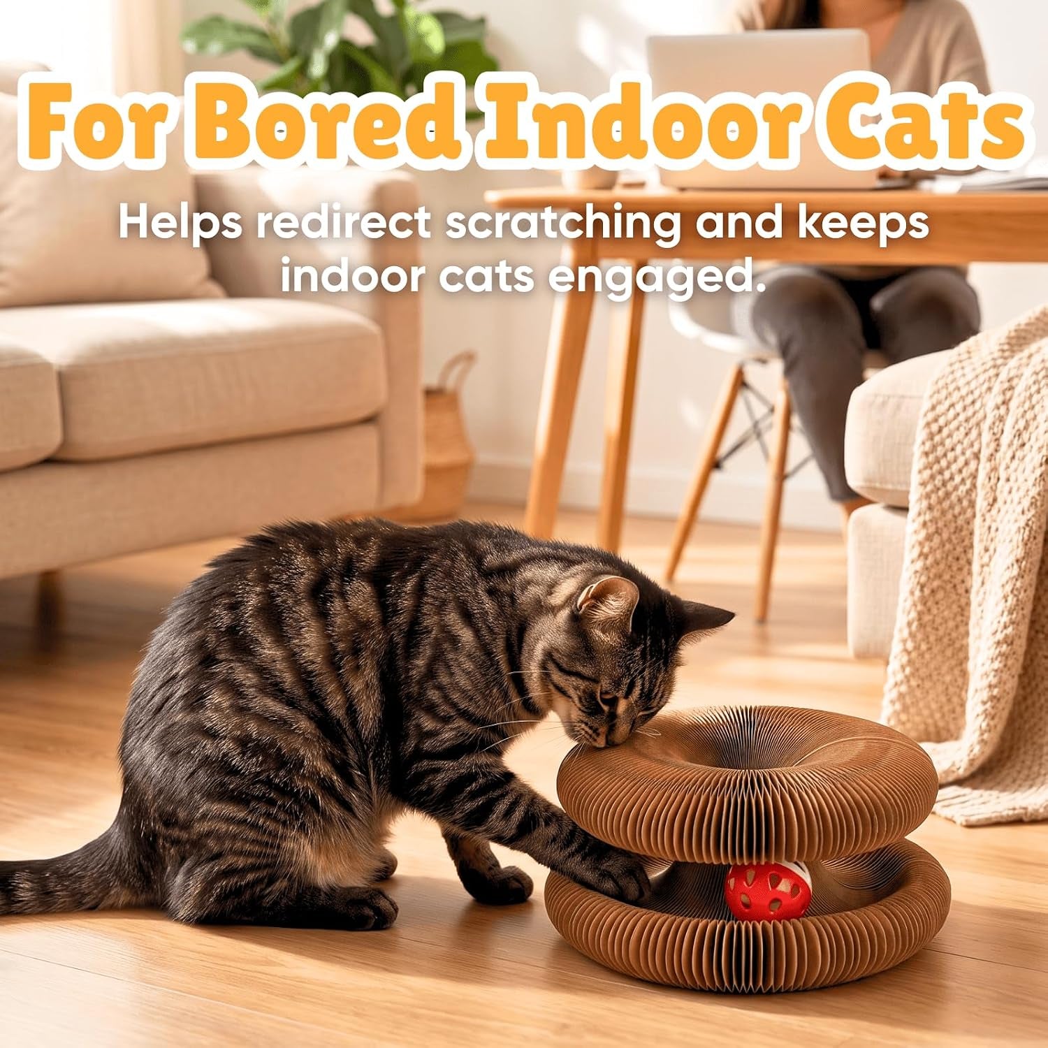 kitty-kurlz-interactive-cat-toy-cardboard-cat-scratcher-collapsible-ball-track-with-bell-for-indoor-cats-reversible-scratch-ring-play-chase-and-lounge